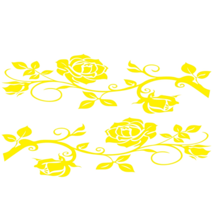 2 PCS/Set D-545 Adesivo decorativo modificato per auto con motivo a rose, D-545