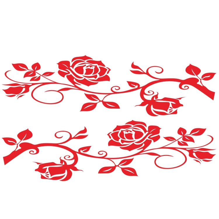 2 PCS/Set D-545 Adesivo decorativo modificato per auto con motivo a rose, D-545