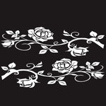 2 PCS/Set D-545 Adesivo decorativo modificato per auto con motivo a rose, D-545