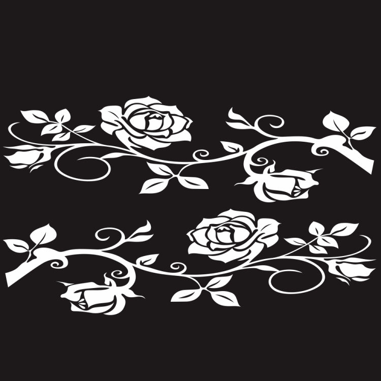 2 PCS/Set D-545 Adesivo decorativo modificato per auto con motivo a rose, D-545