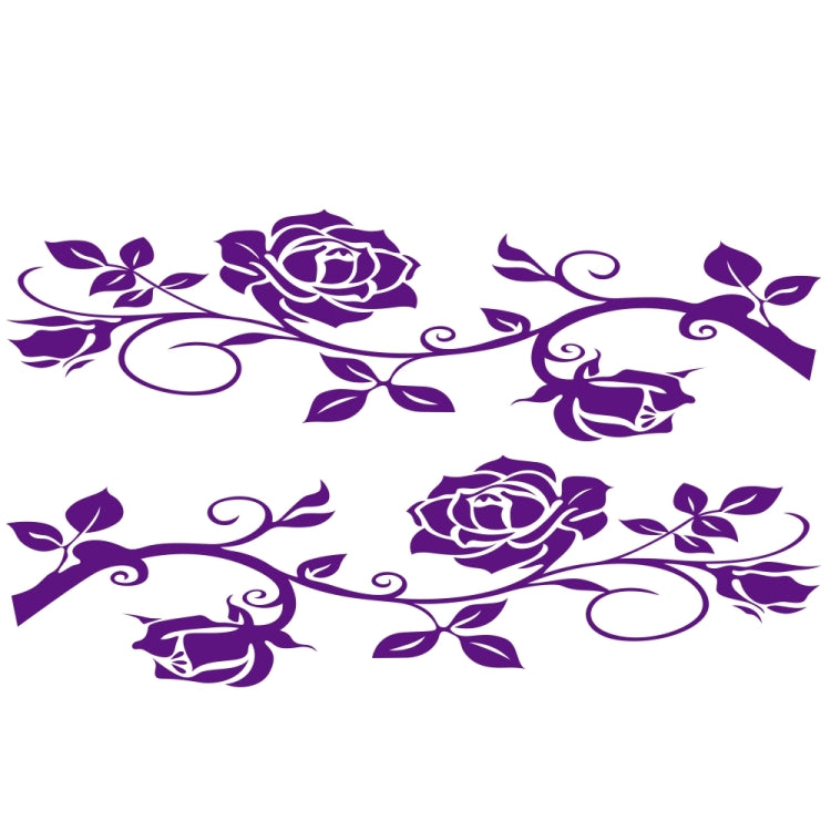 2 PCS/Set D-545 Adesivo decorativo modificato per auto con motivo a rose, D-545