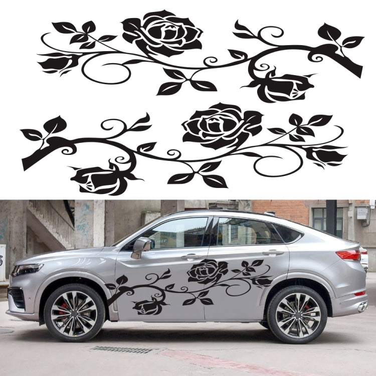 2 PCS/Set D-545 Adesivo decorativo modificato per auto con motivo a rose, D-545