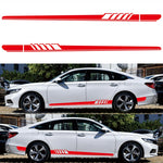 2 PCS/Set D-608 Adesivo decorativo modificato per auto con motivo a strisce, D-608