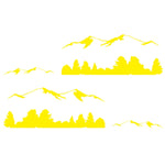 2 Pz/set D-684 Mountain Totem Modello Auto Modificato Adesivo Decorativo, D-684