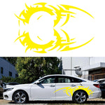 2 PCS/Set D-719 Flame Hot Wheel Pattern Adesivo decorativo modificato per auto, D-719