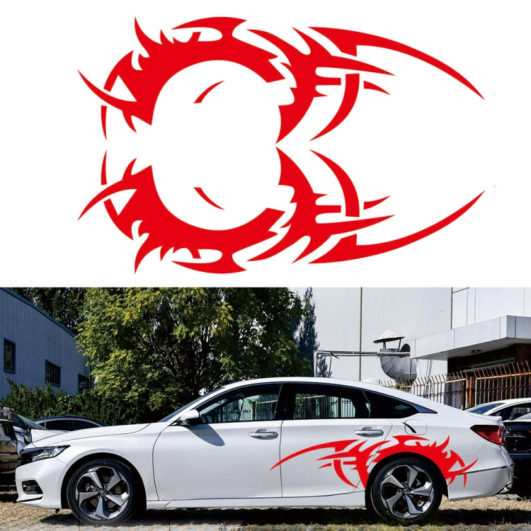 2 PCS/Set D-719 Flame Hot Wheel Pattern Adesivo decorativo modificato per auto, D-719