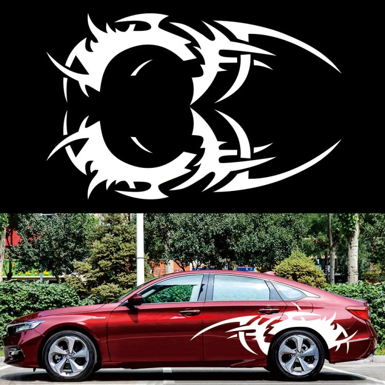 2 PCS/Set D-719 Flame Hot Wheel Pattern Adesivo decorativo modificato per auto, D-719