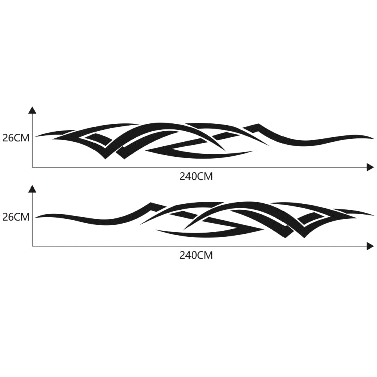 2 PCS/Set D-731 Totem Modello Auto Modificato Adesivo Decorativo, D-731