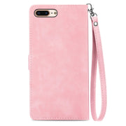 Custodia per telefono in pelle antiurto con fiore in rilievo, For iPhone SE 2022 / SE 2020 / 8 / 7, For iPhone 8 Plus / 7 Plus