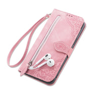 Custodia per telefono in pelle antiurto con fiore in rilievo, For iPhone SE 2022 / SE 2020 / 8 / 7, For iPhone 8 Plus / 7 Plus