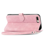 Custodia portafoglio in pelle con fiore per iPhone SE 2022