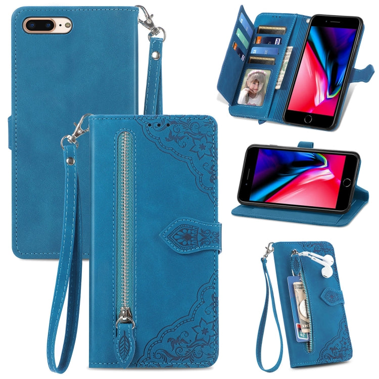 Custodia portafoglio in pelle con fiore per iPhone SE 2022