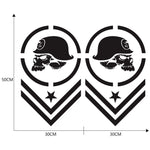2 pezzi/set D-739 Adesivo decorativo modificato per auto con motivo a teschio, D-739