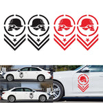 2 pezzi/set D-739 Adesivo decorativo modificato per auto con motivo a teschio, D-739
