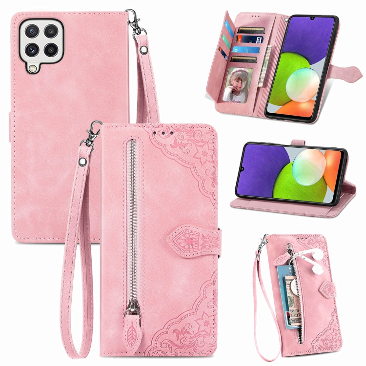Custodia per telefono in pelle antiurto con fiore in rilievo, For Samsung Galaxy A13 4G, For Samsung Galaxy A22 4G, For Samsung Galaxy A22 5G, For Samsung Galaxy A32 4G