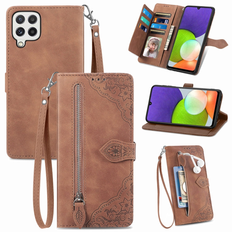 Custodia per telefono in pelle antiurto con fiore in rilievo, For Samsung Galaxy A13 4G, For Samsung Galaxy A22 4G, For Samsung Galaxy A22 5G, For Samsung Galaxy A32 4G