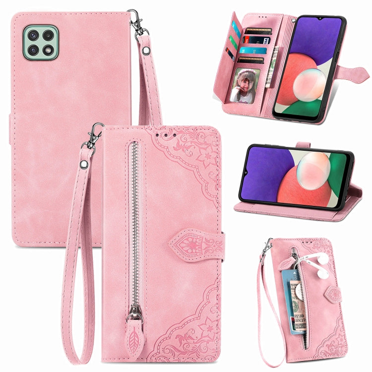 Custodia per telefono in pelle antiurto con fiore in rilievo, For Samsung Galaxy A13 4G, For Samsung Galaxy A22 4G, For Samsung Galaxy A22 5G, For Samsung Galaxy A32 4G