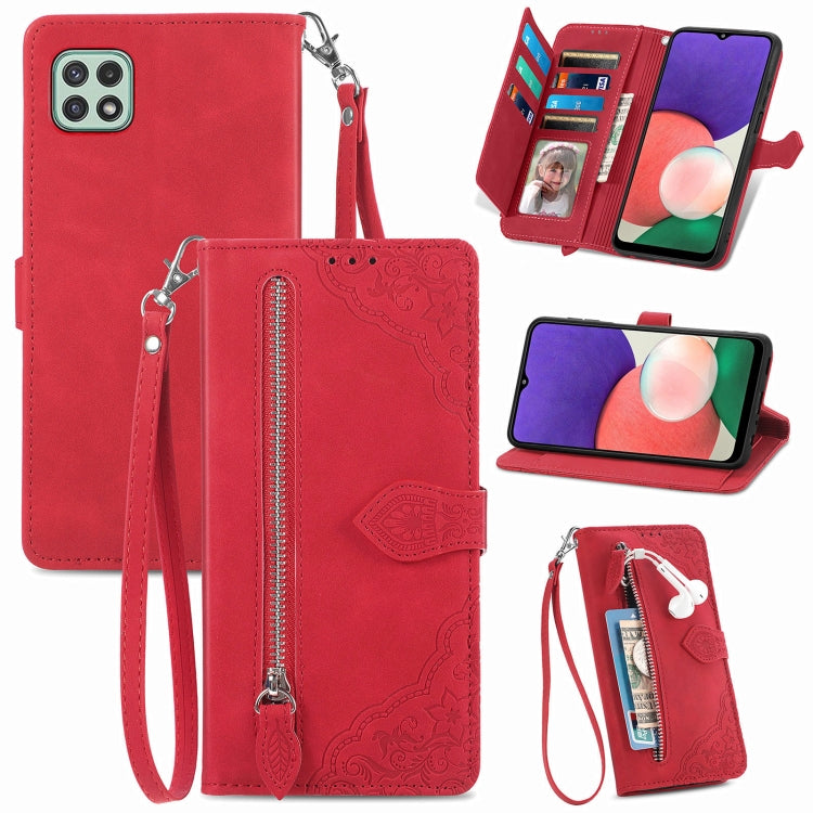 Custodia per telefono in pelle antiurto con fiore in rilievo, For Samsung Galaxy A13 4G, For Samsung Galaxy A22 4G, For Samsung Galaxy A22 5G, For Samsung Galaxy A32 4G