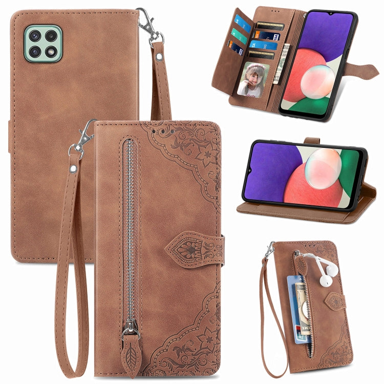Custodia per telefono in pelle antiurto con fiore in rilievo, For Samsung Galaxy A13 4G, For Samsung Galaxy A22 4G, For Samsung Galaxy A22 5G, For Samsung Galaxy A32 4G