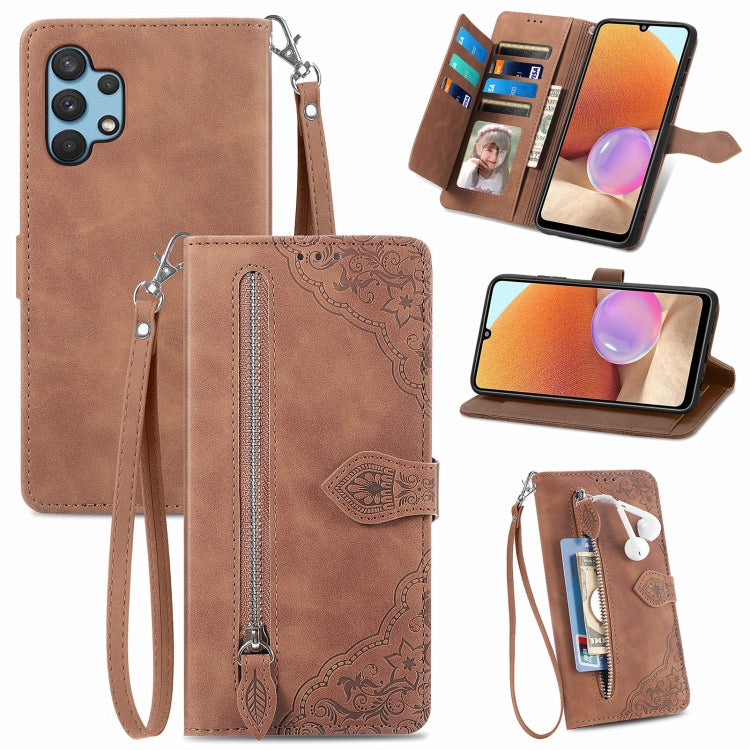 Custodia per telefono in pelle antiurto con fiore in rilievo, For Samsung Galaxy A13 4G, For Samsung Galaxy A22 4G, For Samsung Galaxy A22 5G, For Samsung Galaxy A32 4G