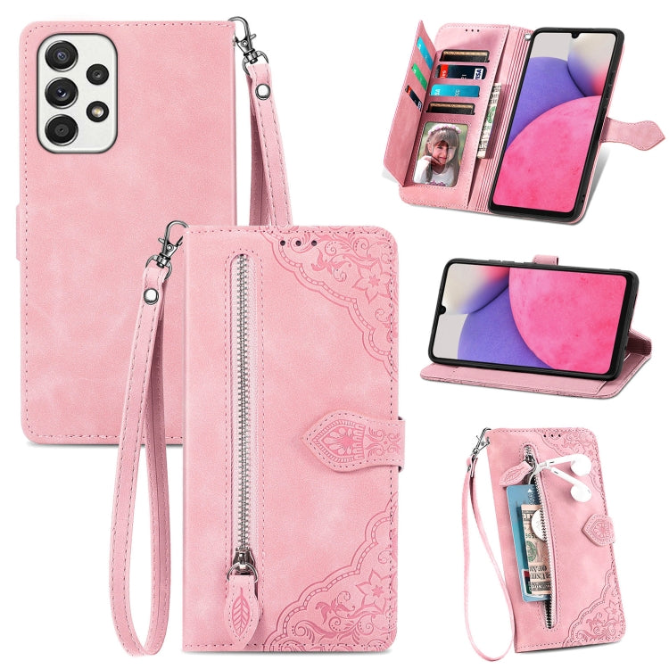 Custodia per telefono in pelle antiurto con fiore in rilievo, For Samsung Galaxy A33 5G, For Samsung Galaxy A52 5G, For Samsung Galaxy A52s 5G, For Samsung Galaxy A53 5G