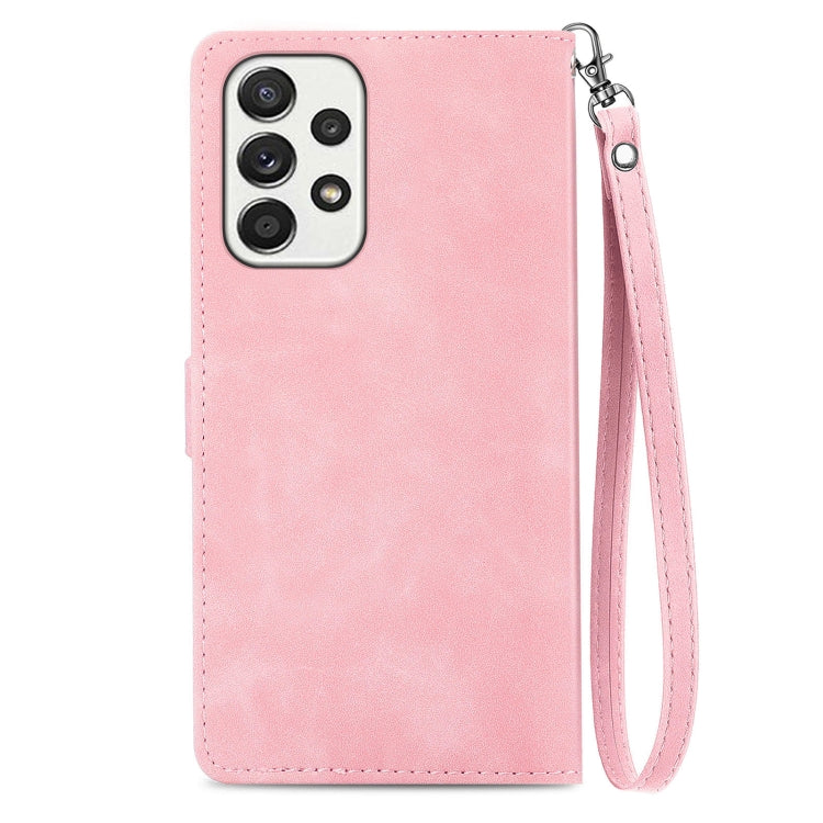 Custodia per telefono in pelle antiurto con fiore in rilievo, For Samsung Galaxy A33 5G, For Samsung Galaxy A52 5G, For Samsung Galaxy A52s 5G, For Samsung Galaxy A53 5G