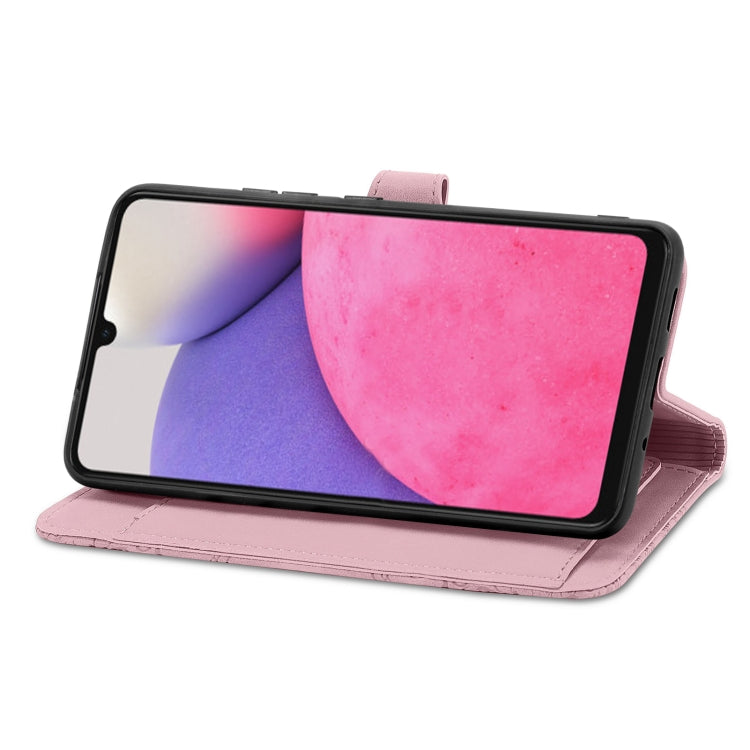 Custodia per telefono in pelle antiurto con fiore in rilievo, For Samsung Galaxy A33 5G, For Samsung Galaxy A52 5G, For Samsung Galaxy A52s 5G, For Samsung Galaxy A53 5G