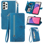 Custodia per telefono in pelle antiurto con fiore in rilievo, For Samsung Galaxy A33 5G, For Samsung Galaxy A52 5G, For Samsung Galaxy A52s 5G, For Samsung Galaxy A53 5G