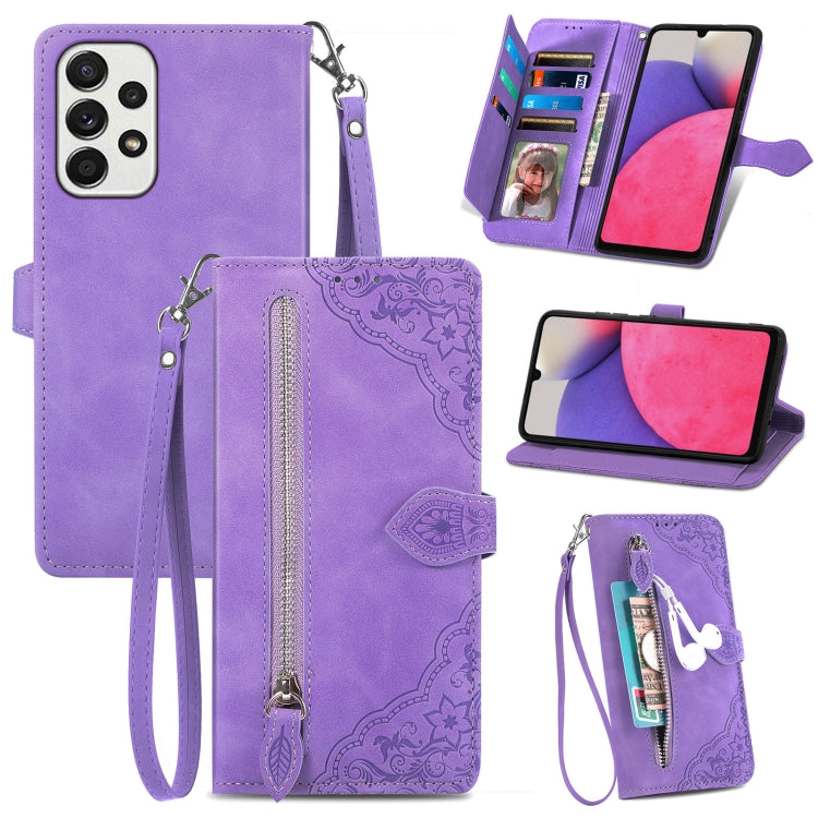 Custodia per telefono in pelle antiurto con fiore in rilievo, For Samsung Galaxy A33 5G, For Samsung Galaxy A52 5G, For Samsung Galaxy A52s 5G, For Samsung Galaxy A53 5G