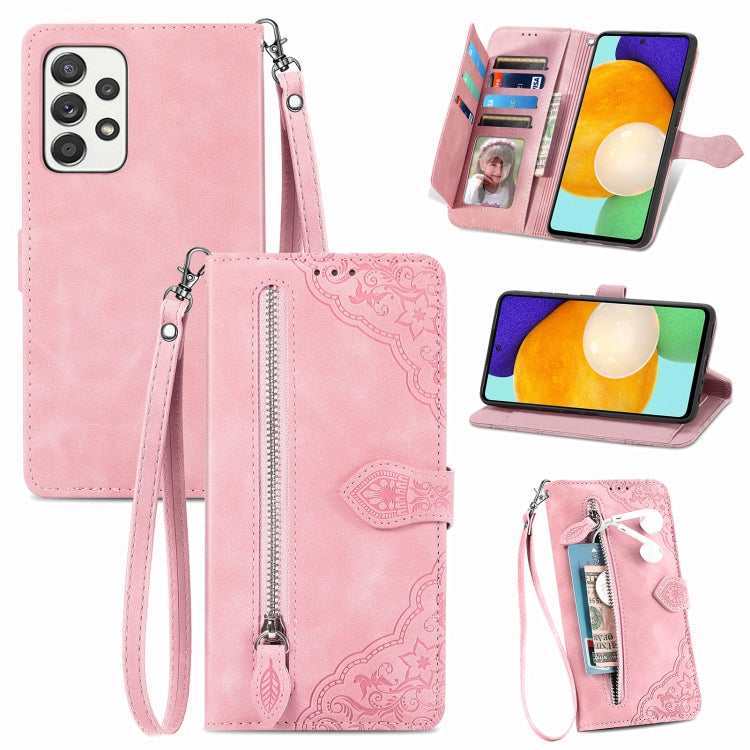 Custodia per telefono in pelle antiurto con fiore in rilievo, For Samsung Galaxy A33 5G, For Samsung Galaxy A52 5G, For Samsung Galaxy A52s 5G, For Samsung Galaxy A53 5G