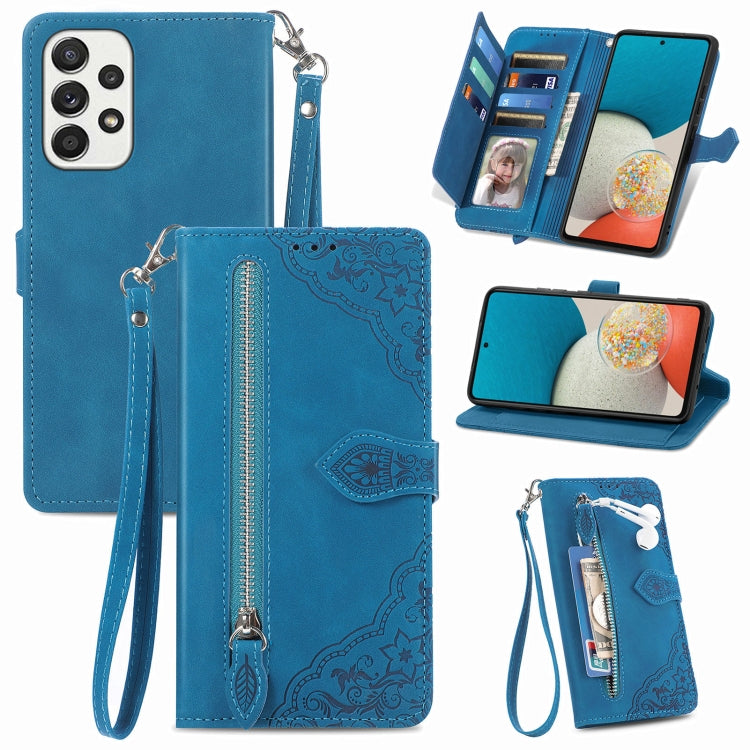 Custodia per telefono in pelle antiurto con fiore in rilievo, For Samsung Galaxy A33 5G, For Samsung Galaxy A52 5G, For Samsung Galaxy A52s 5G, For Samsung Galaxy A53 5G
