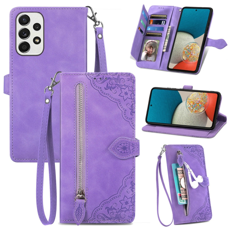 Custodia per telefono in pelle antiurto con fiore in rilievo, For Samsung Galaxy A33 5G, For Samsung Galaxy A52 5G, For Samsung Galaxy A52s 5G, For Samsung Galaxy A53 5G