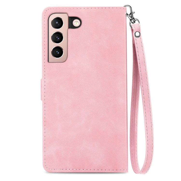 Custodia per telefono in pelle antiurto con fiore in rilievo, For Samsung Galaxy S21+ 5G, For Samsung Galaxy S21 Ultra 5G, For Samsung Galaxy S21 5G, For Samsung Galaxy S22+ 5G