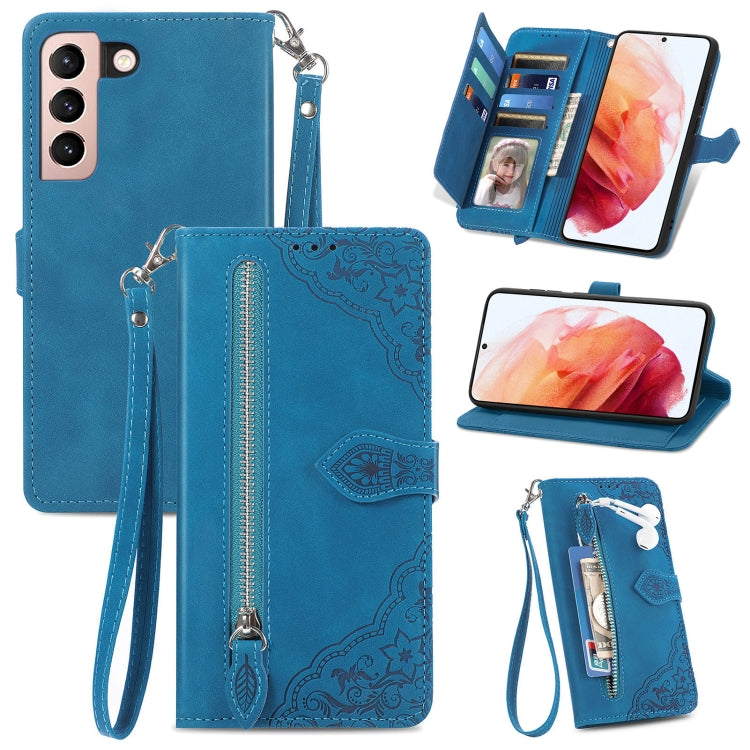 Custodia per telefono in pelle antiurto con fiore in rilievo, For Samsung Galaxy S21+ 5G, For Samsung Galaxy S21 Ultra 5G, For Samsung Galaxy S21 5G, For Samsung Galaxy S22+ 5G