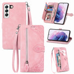 Custodia per telefono in pelle antiurto con fiore in rilievo, For Samsung Galaxy S21+ 5G, For Samsung Galaxy S21 Ultra 5G, For Samsung Galaxy S21 5G, For Samsung Galaxy S22+ 5G