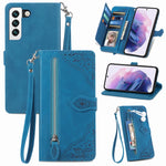 Custodia per telefono in pelle antiurto con fiore in rilievo, For Samsung Galaxy S21+ 5G, For Samsung Galaxy S21 Ultra 5G, For Samsung Galaxy S21 5G, For Samsung Galaxy S22+ 5G