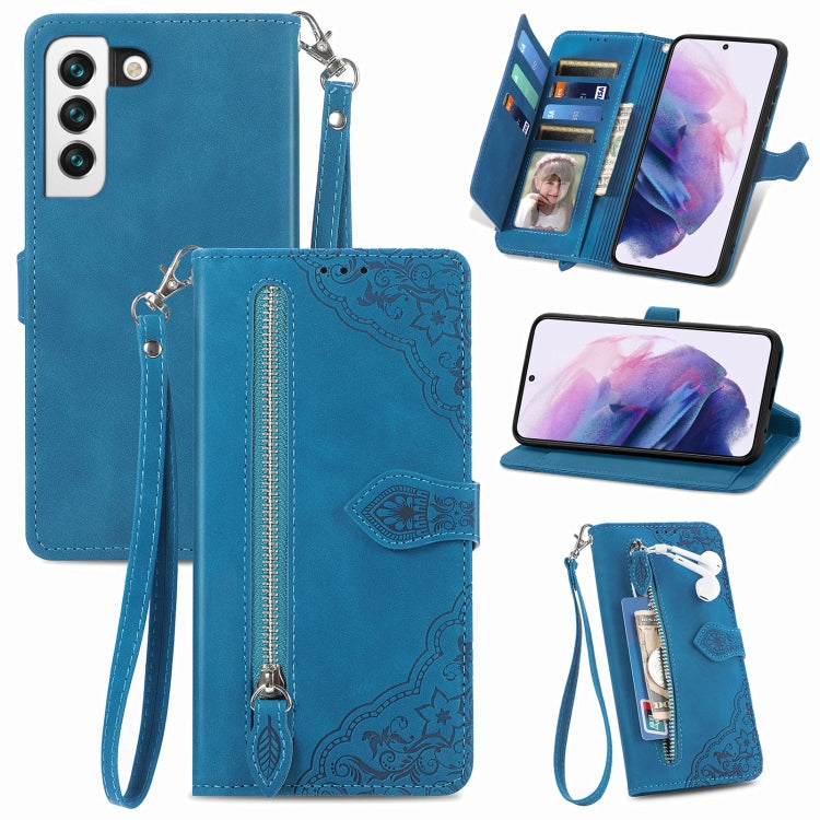 Custodia per telefono in pelle antiurto con fiore in rilievo, For Samsung Galaxy S21+ 5G, For Samsung Galaxy S21 Ultra 5G, For Samsung Galaxy S21 5G, For Samsung Galaxy S22+ 5G