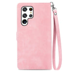 Custodia per telefono in pelle antiurto con fiore in rilievo, For Samsung Galaxy S22 Ultra 5G, For Samsung Galaxy S22 5G