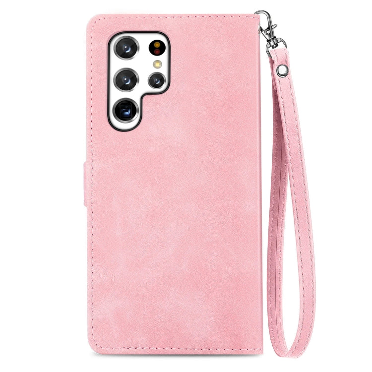 Custodia per telefono in pelle antiurto con fiore in rilievo, For Samsung Galaxy S22 Ultra 5G, For Samsung Galaxy S22 5G