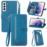 Custodia per telefono in pelle antiurto con fiore in rilievo, For Samsung Galaxy S22 Ultra 5G, For Samsung Galaxy S22 5G