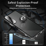 Custodia per telefono in vetro temperato in metallo magnetico HD, For Sony Xperia 1 IV
