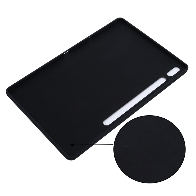 Custodia per tablet a copertura totale antiurto in silicone liquido Pure Color, For Samsung Galaxy Tab S8+/Tab S7+/Tab S7 FE