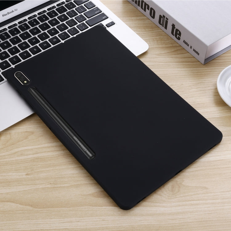 Custodia per tablet a copertura totale antiurto in silicone liquido Pure Color, For Samsung Galaxy Tab S8+/Tab S7+/Tab S7 FE