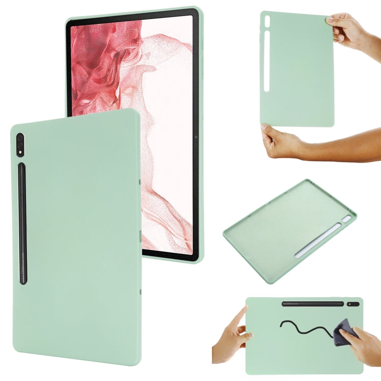 Custodia per tablet a copertura totale antiurto in silicone liquido Pure Color, For Samsung Galaxy Tab S8+/Tab S7+/Tab S7 FE