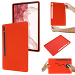 Custodia per tablet a copertura totale antiurto in silicone liquido Pure Color, For Samsung Galaxy Tab S8+/Tab S7+/Tab S7 FE