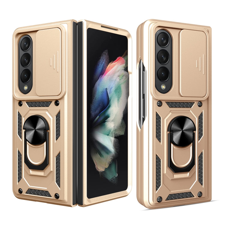 Cover per fotocamera scorrevole Custodia per telefono in TPU + PC, For Samsung Galaxy Z Fold4