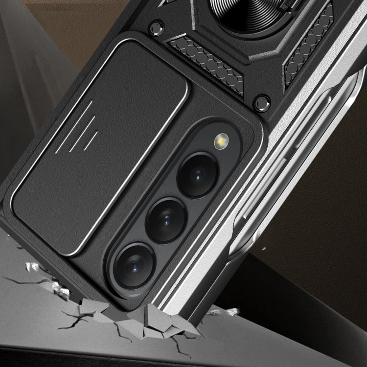 Cover per fotocamera scorrevole Custodia per telefono in TPU + PC, For Samsung Galaxy Z Fold4