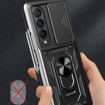 Cover per fotocamera scorrevole Custodia per telefono in TPU + PC, For Samsung Galaxy Z Fold4
