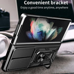 Cover per fotocamera scorrevole Custodia per telefono in TPU + PC, For Samsung Galaxy Z Fold4