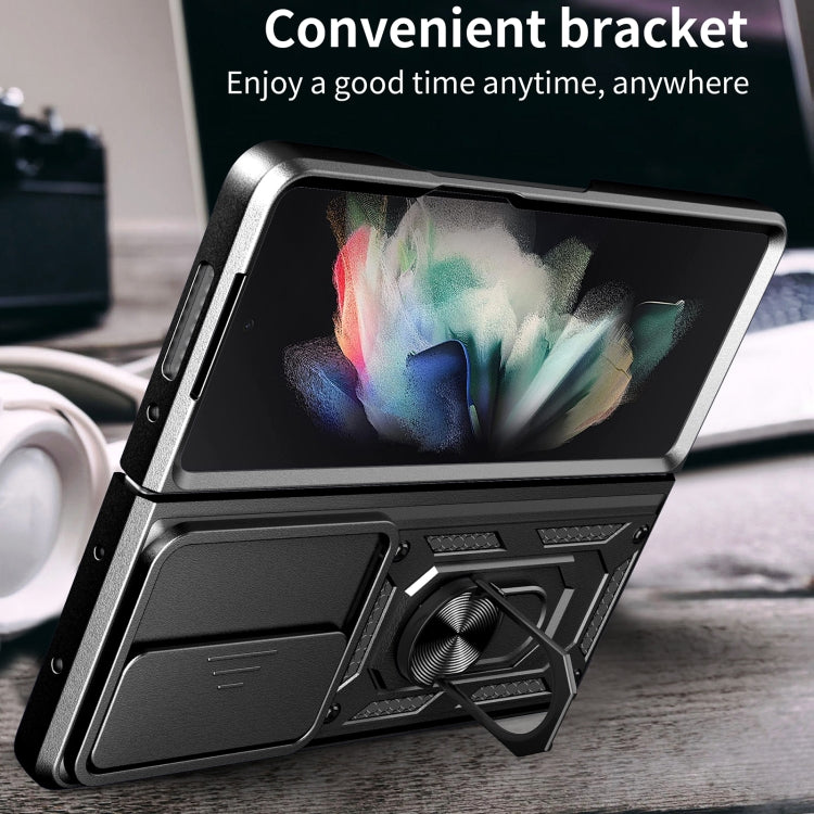 Cover per fotocamera scorrevole Custodia per telefono in TPU + PC, For Samsung Galaxy Z Fold4
